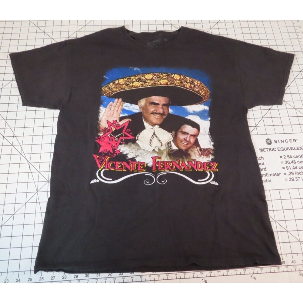 Vicente Fernandez Los 2 2012 Concert Tour T Shirt El Rey Musica Ranchera Shirt L